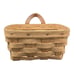 Longaberger Small Rectangular Basket Handwoven Handle Hanging VTG 7x5x3.5