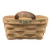 Longaberger Small Rectangular Basket Handwoven Handle Hanging VTG 7x5x3.5