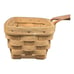 Longaberger Small Rectangular Basket Handwoven Handle Hanging VTG 7x5x3.5