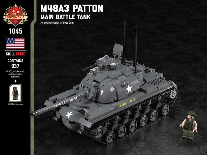 Brickmania M48A3 Patton - Main Battle Tank Like New