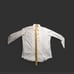 Vintage Christian Dior Pleated Tuxedo Shirt White Size XL