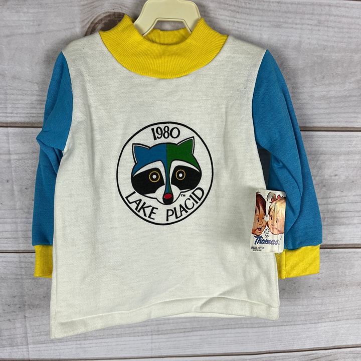 Vintage Thomas Fleecykins Kids Size 2 Months 1980 Lake Placid Kids Sweatshirt