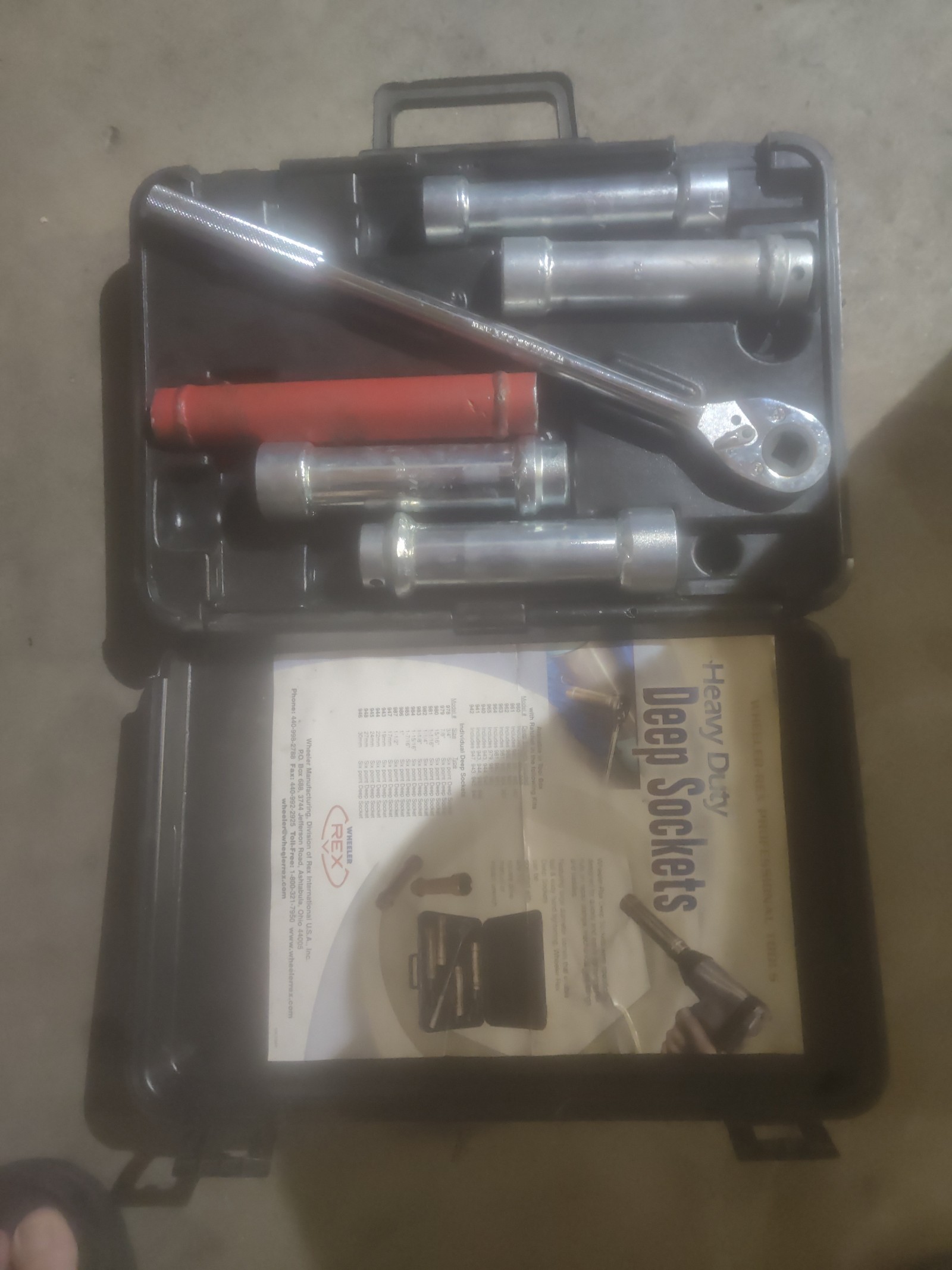 Wheeler REX deep socket set