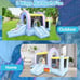 Marshmallow Rainbow Bounce House, Pastel Bouncer Slide 11.5x7.2x5.9ft qb488-n