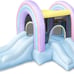 Marshmallow Rainbow Bounce House, Pastel Bouncer Slide 11.5x7.2x5.9ft qb488-n