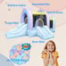 Marshmallow Rainbow Bounce House, Pastel Bouncer Slide 11.5x7.2x5.9ft qb488-n