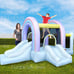 Marshmallow Rainbow Bounce House, Pastel Bouncer Slide 11.5x7.2x5.9ft qb488-n