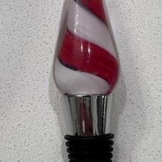 Garcia Art Glass Signed Blown Glass San Antonio Wine Bottle Stopper In Box