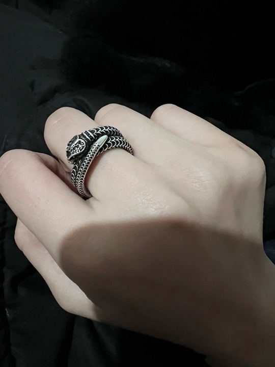 Gucci 925 silver Garden series snake ring