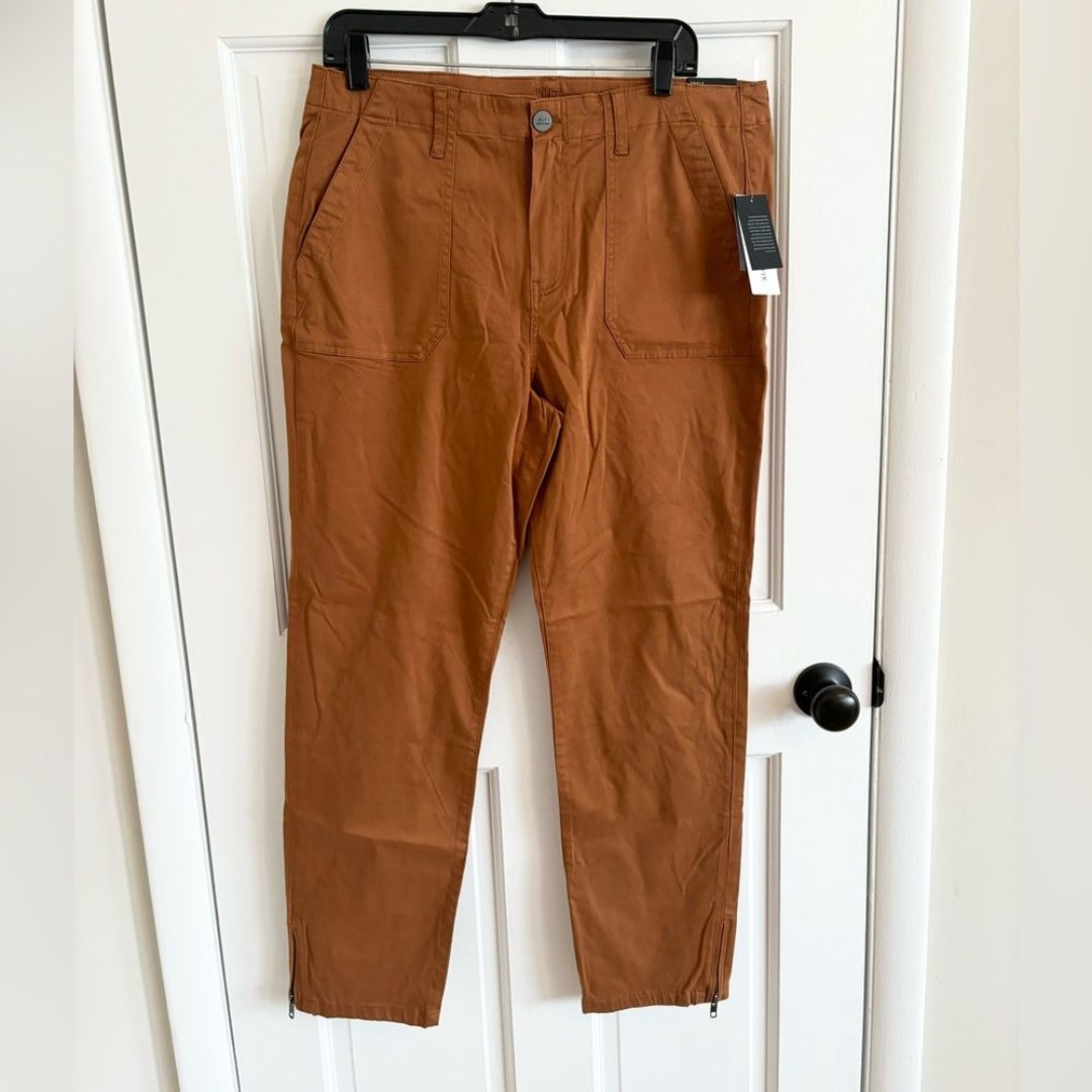 Kut from the Kloth brown tan ankle straight leg chino pants size 16 new