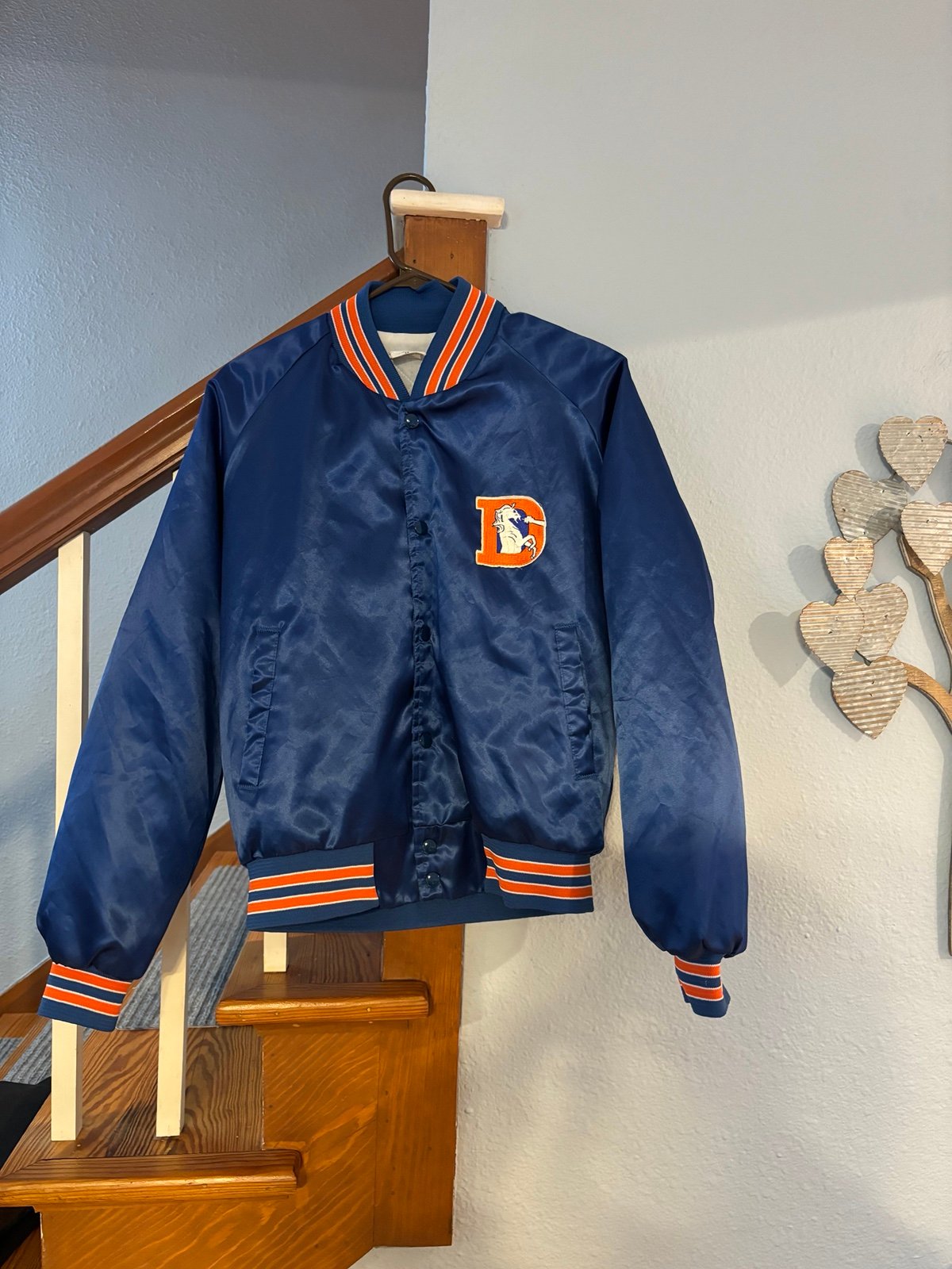 Vintage Chalk Line NFL Denver Broncos Satin Bomber Jacket Medium