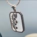 Sterling Camphor Glass Diamond Pendant on Chain