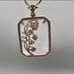 Sterling Camphor Glass Diamond Pendant on Chain
