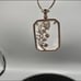 Sterling Camphor Glass Diamond Pendant on Chain