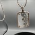 Sterling Camphor Glass Diamond Pendant on Chain