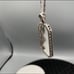 Sterling Camphor Glass Diamond Pendant on Chain