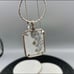 Sterling Camphor Glass Diamond Pendant on Chain