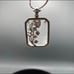 Sterling Camphor Glass Diamond Pendant on Chain