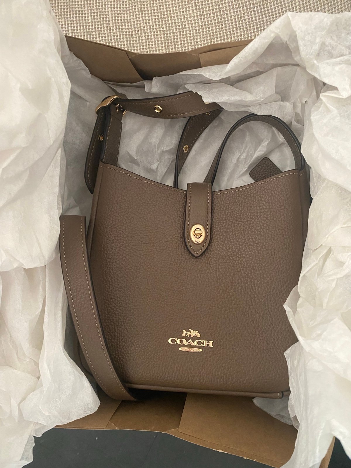 BRAND NEW UNUSED Coach Outlet Green Hadley Mini Crossbody Bag, with tags