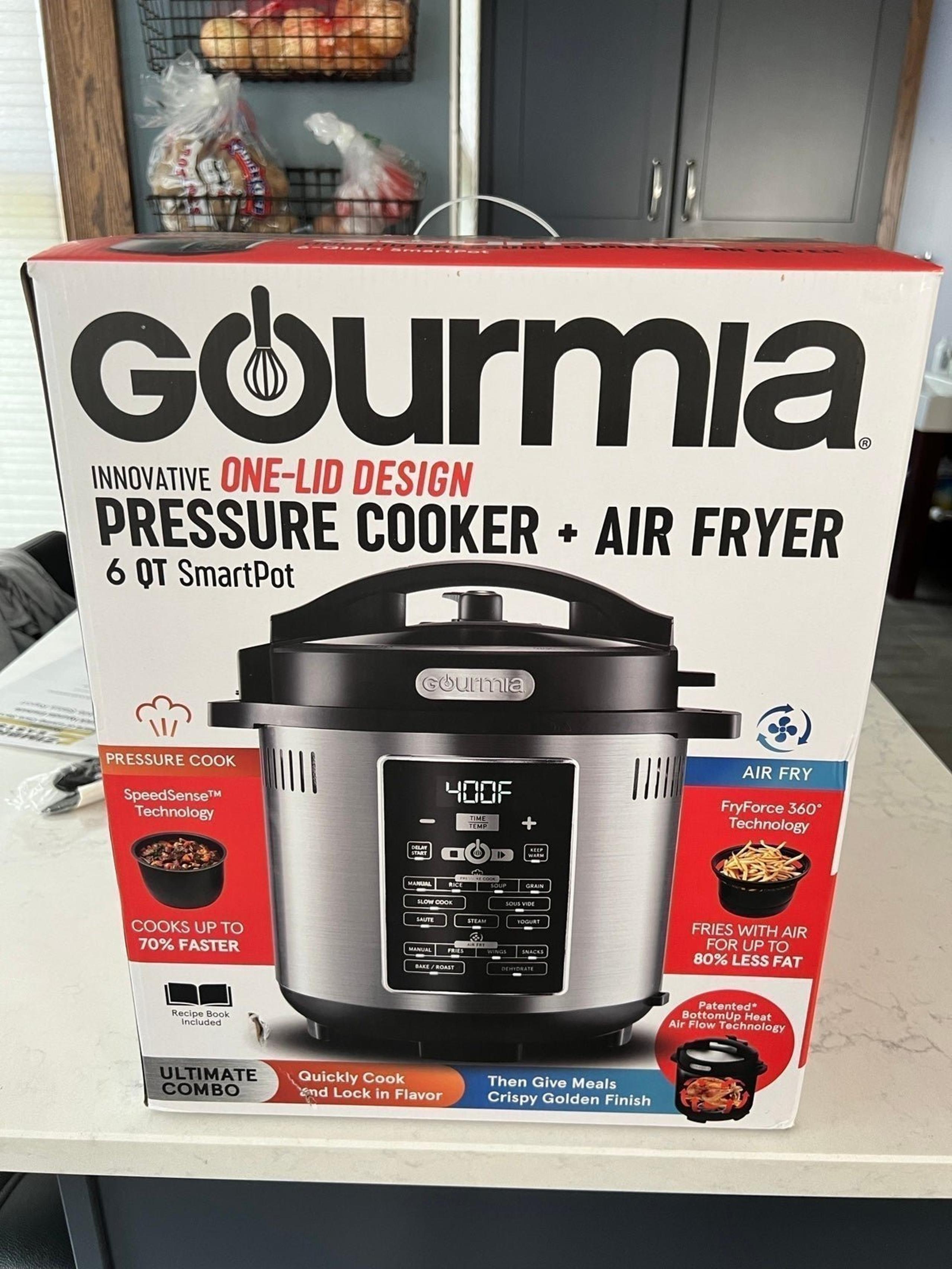 Brand New Gourmia Pressure Cooker + Air Fryer