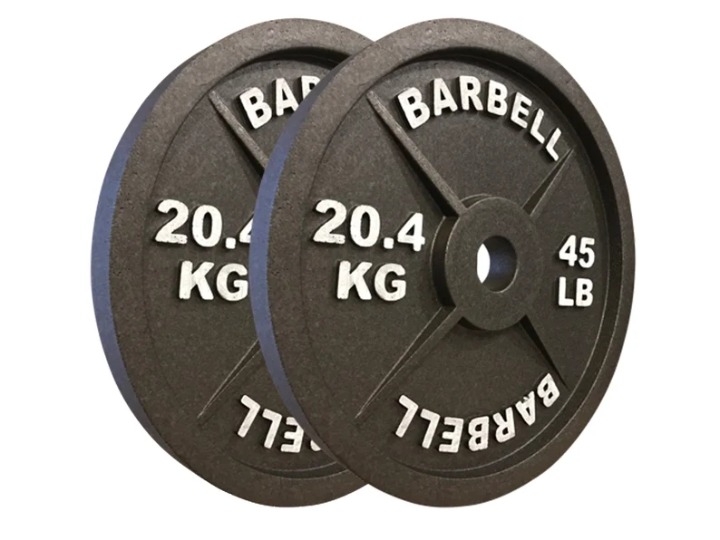 Fake Weights – 1 Pair 45lb Barbell Prop Weights Set No Returns