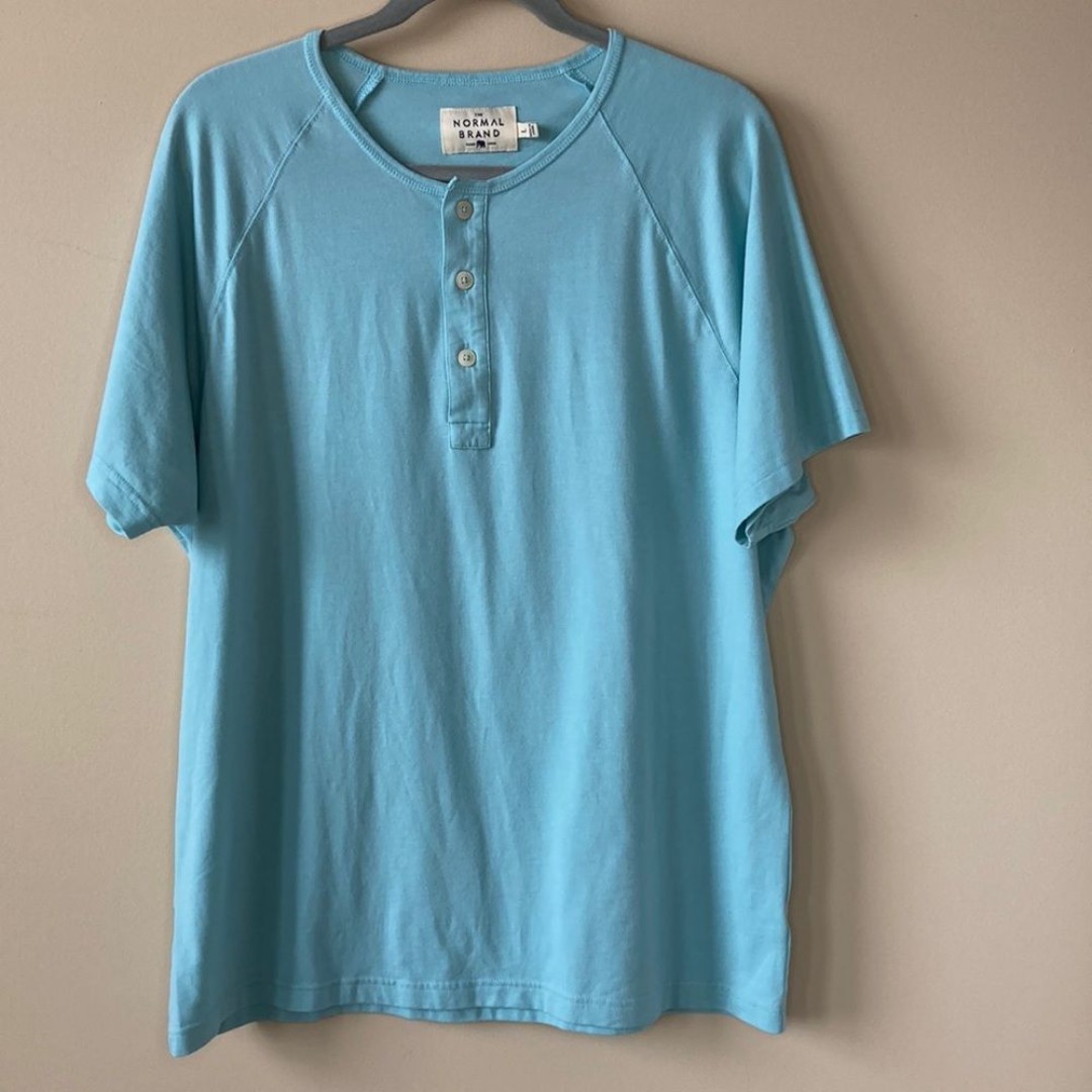 The Normal Brand Active Puremeso Short Sleeve Henley Large