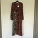 Ghospell Floral Long Sleeve Midi Dress Size L Boho In Contrast Mix Match Print