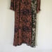 Ghospell Floral Long Sleeve Midi Dress Size L Boho In Contrast Mix Match Print