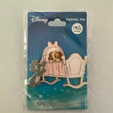 Disney Lady and the Tramp in Crib Pin Pink a La Mode PALM Pin