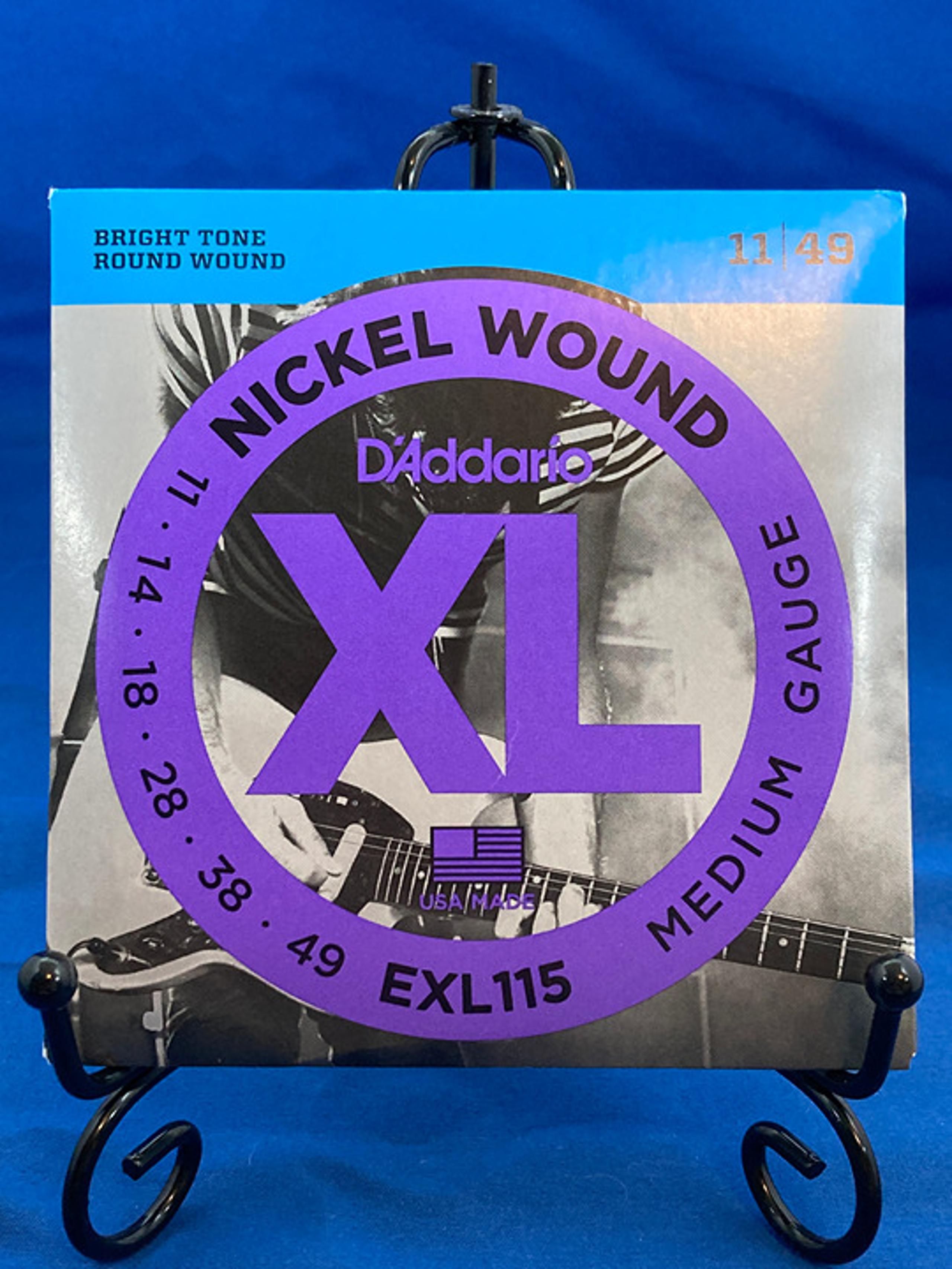 D'Addario EXL115 XL Nickel Electric Guitar Strings 11/49 Medium