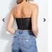 Guess JENNIFER LACE BUSTIER TOP black