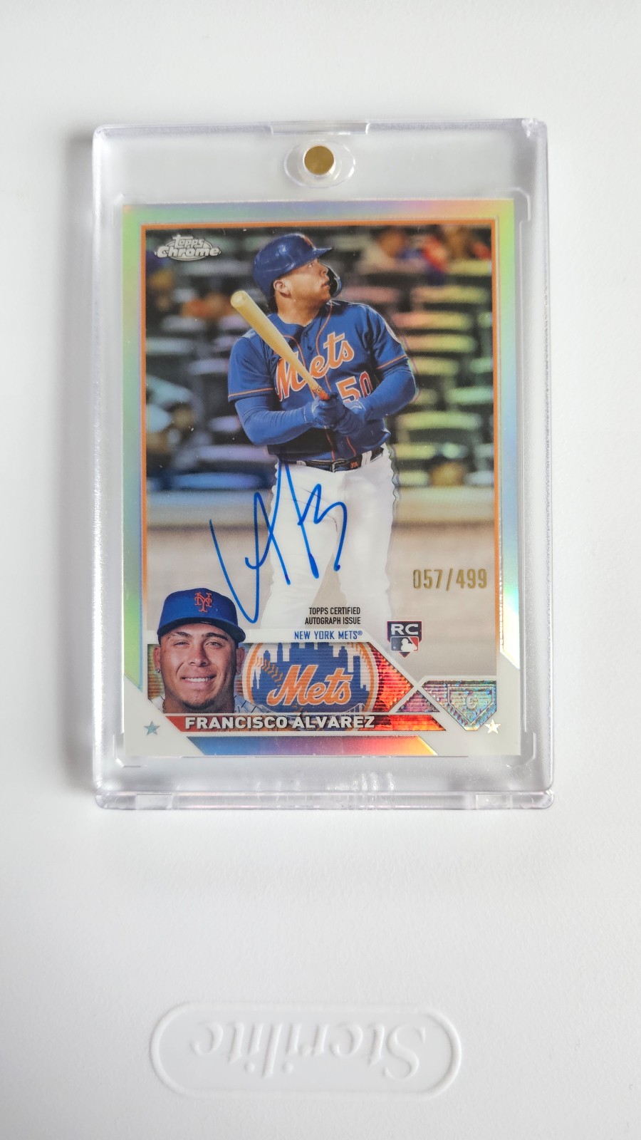 FRANCISCO ALVAREZ TOPPS CHROME REFRACTOR AUTO 2023 # 057/499 # RA-FA