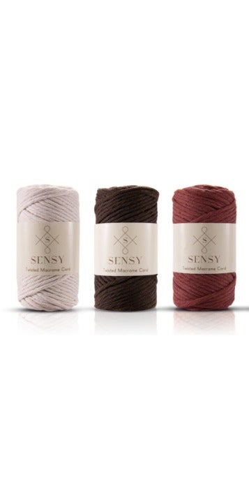 3 pack Twisted Macrame Cotton 3.5mm 213f