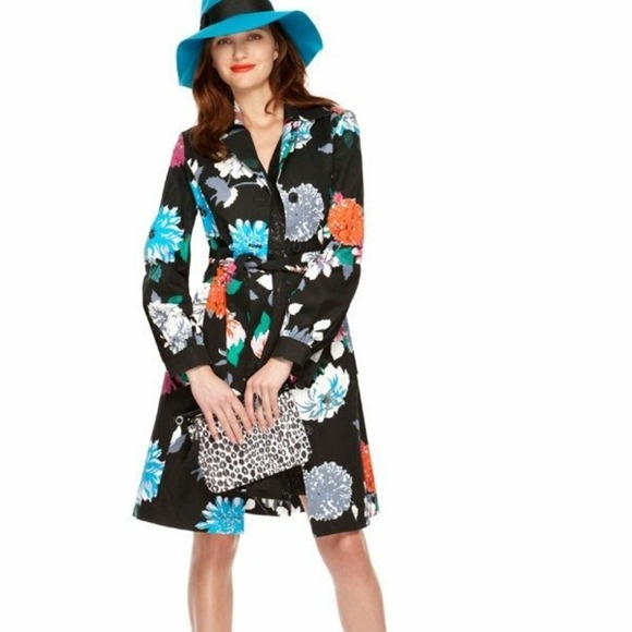 KIRNA ZABETE For Target Floral Trench Coat Size S