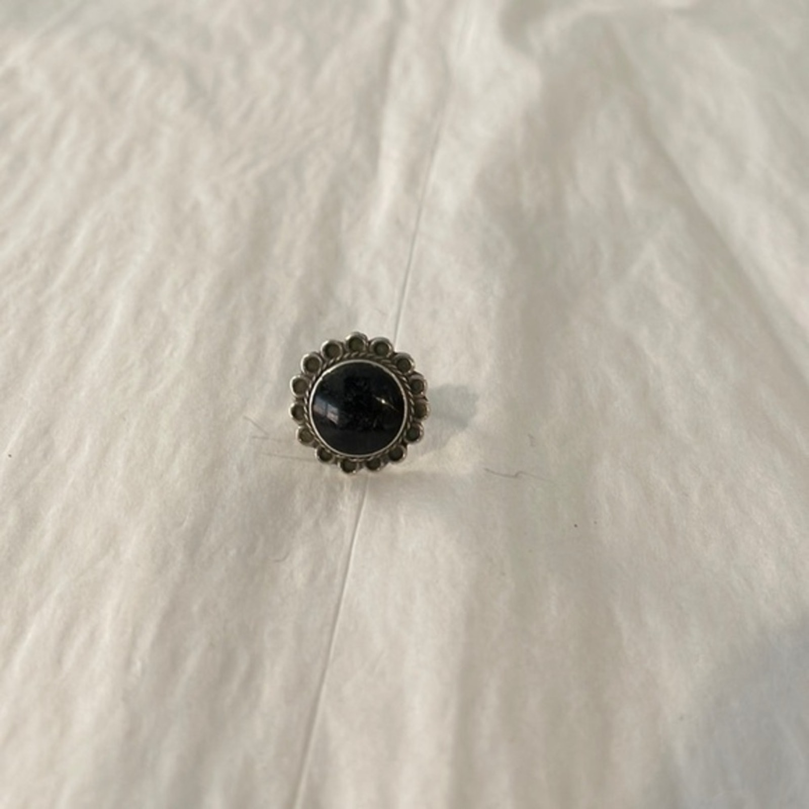 Vintage sterling silver and stone ring