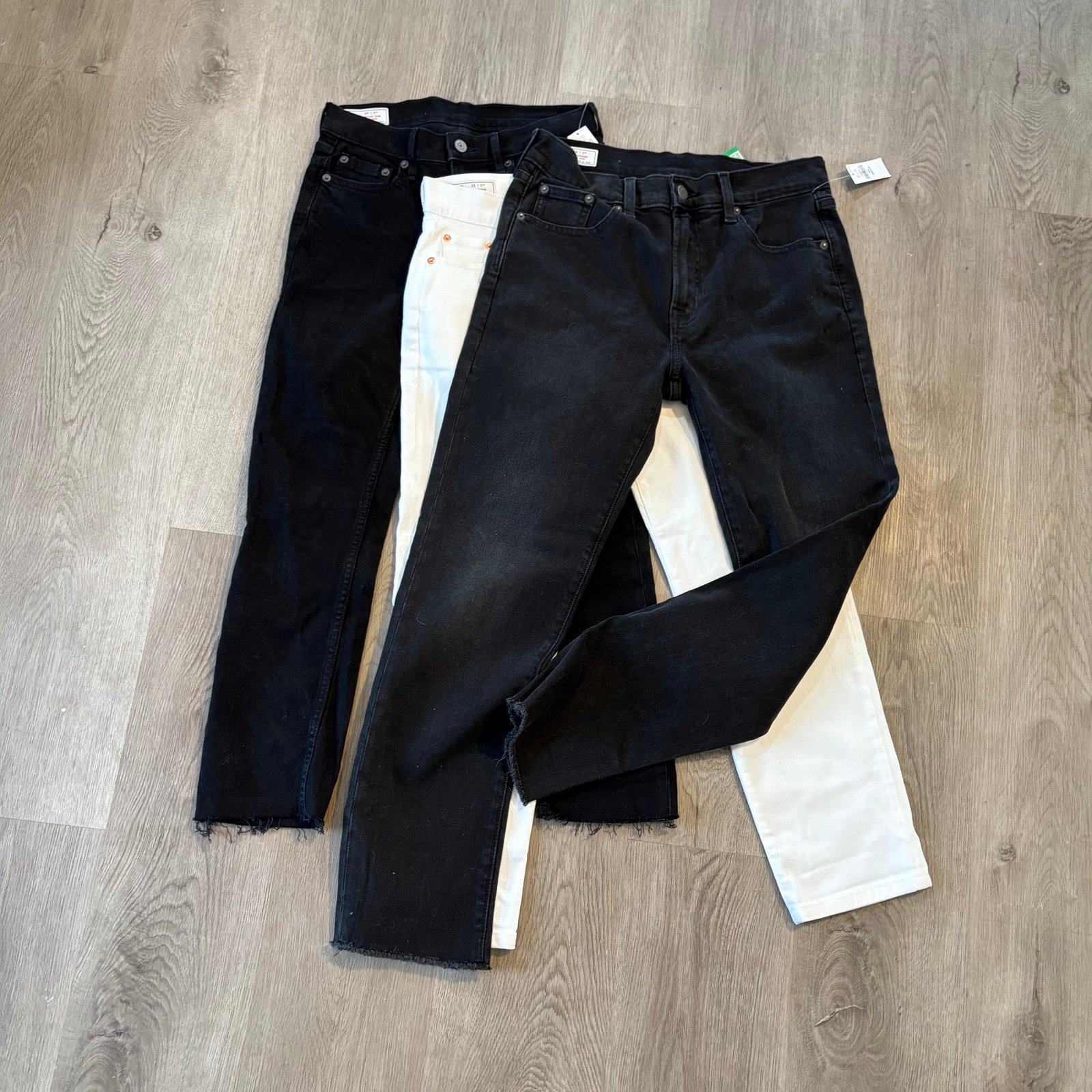 [NWT] GAP black & white denim pants bundle