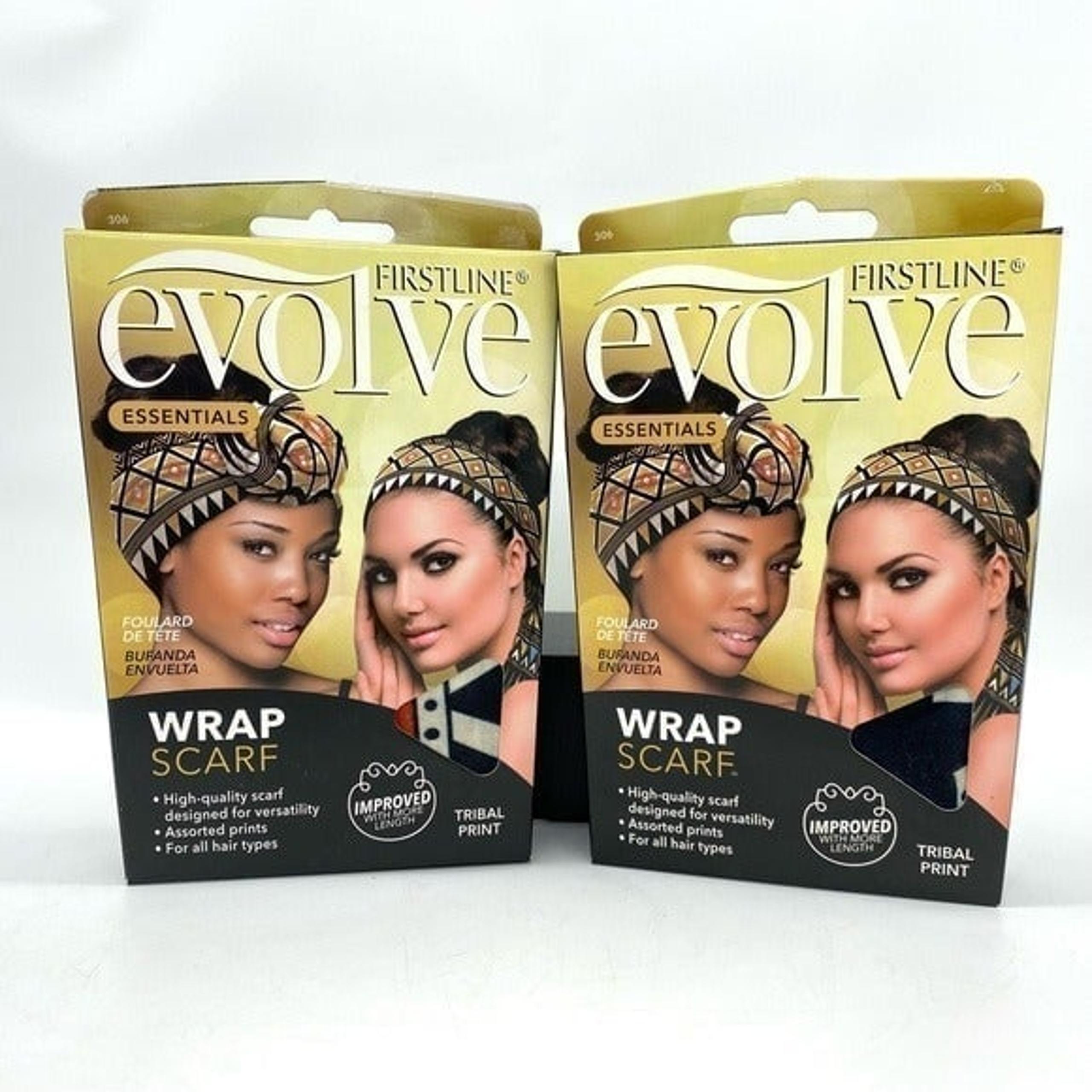 Evolve Tribal Print Hair Wrap Scarf Set Of 2 New