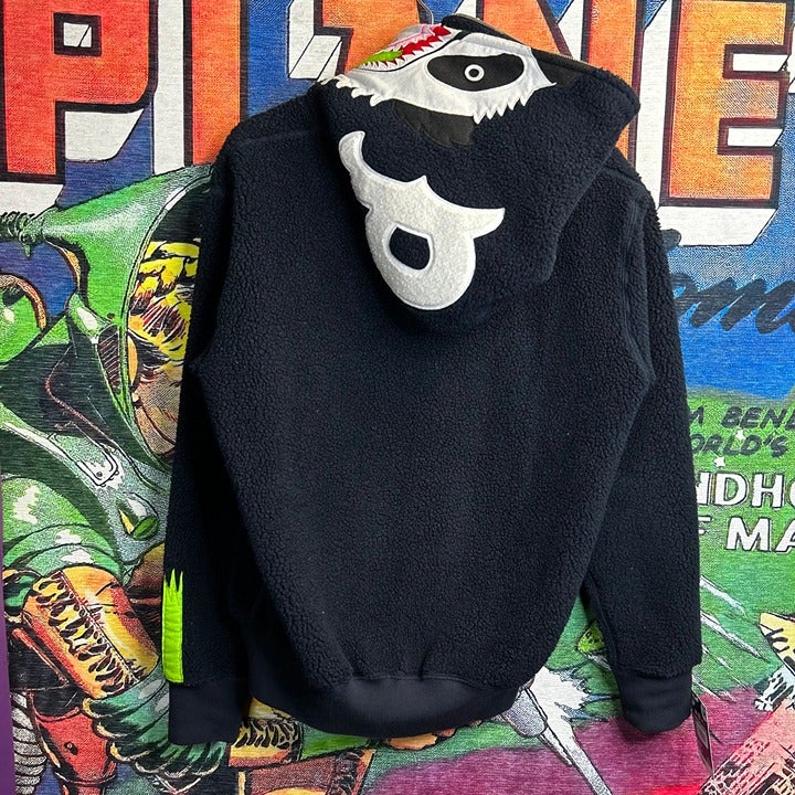 Bape Bathing Ape Panda Sherpa Full Zip Size Medium