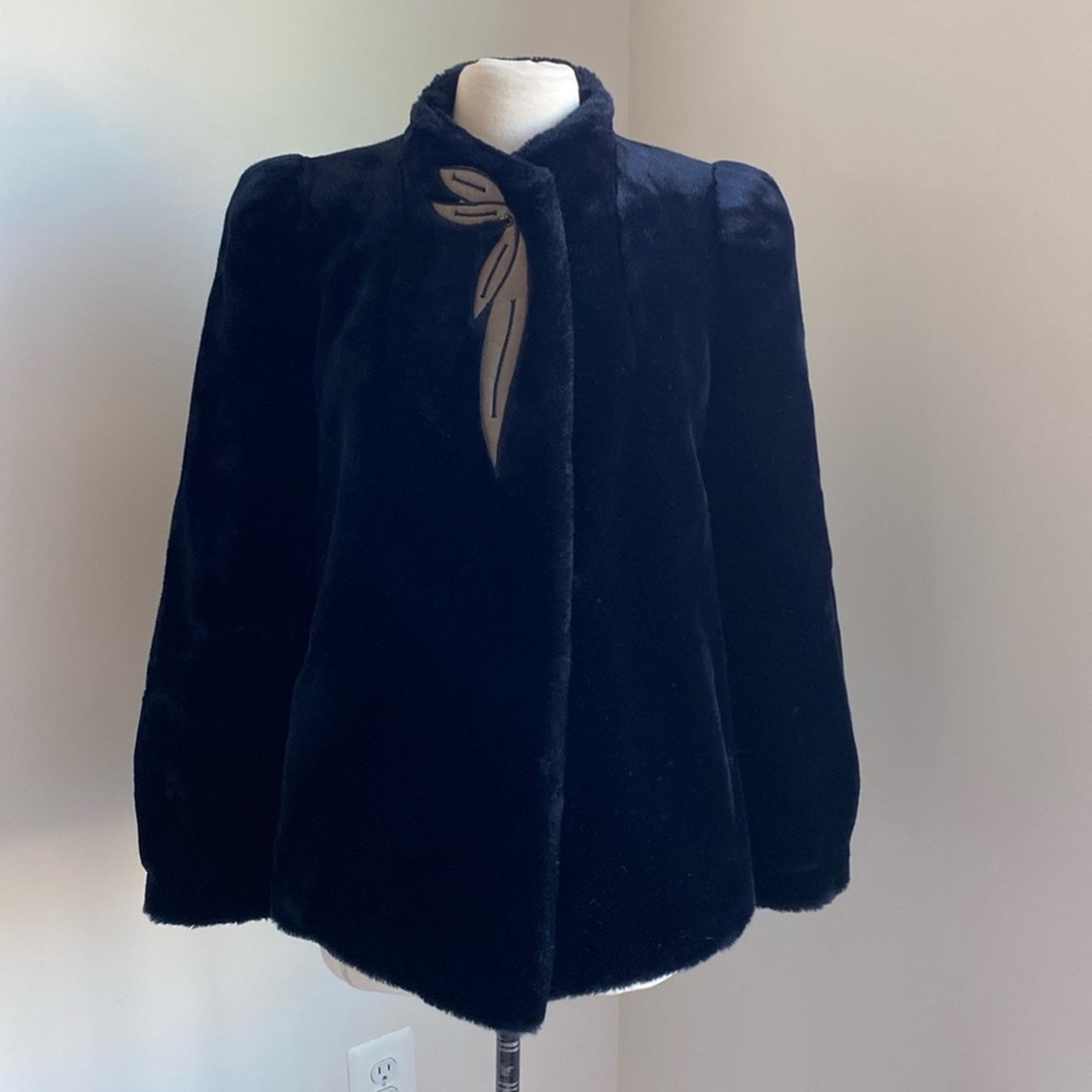 VINTAGE SASSON Faux Fur Jacket Womens Sz Medium Mob Wife Classic Luxury US Made