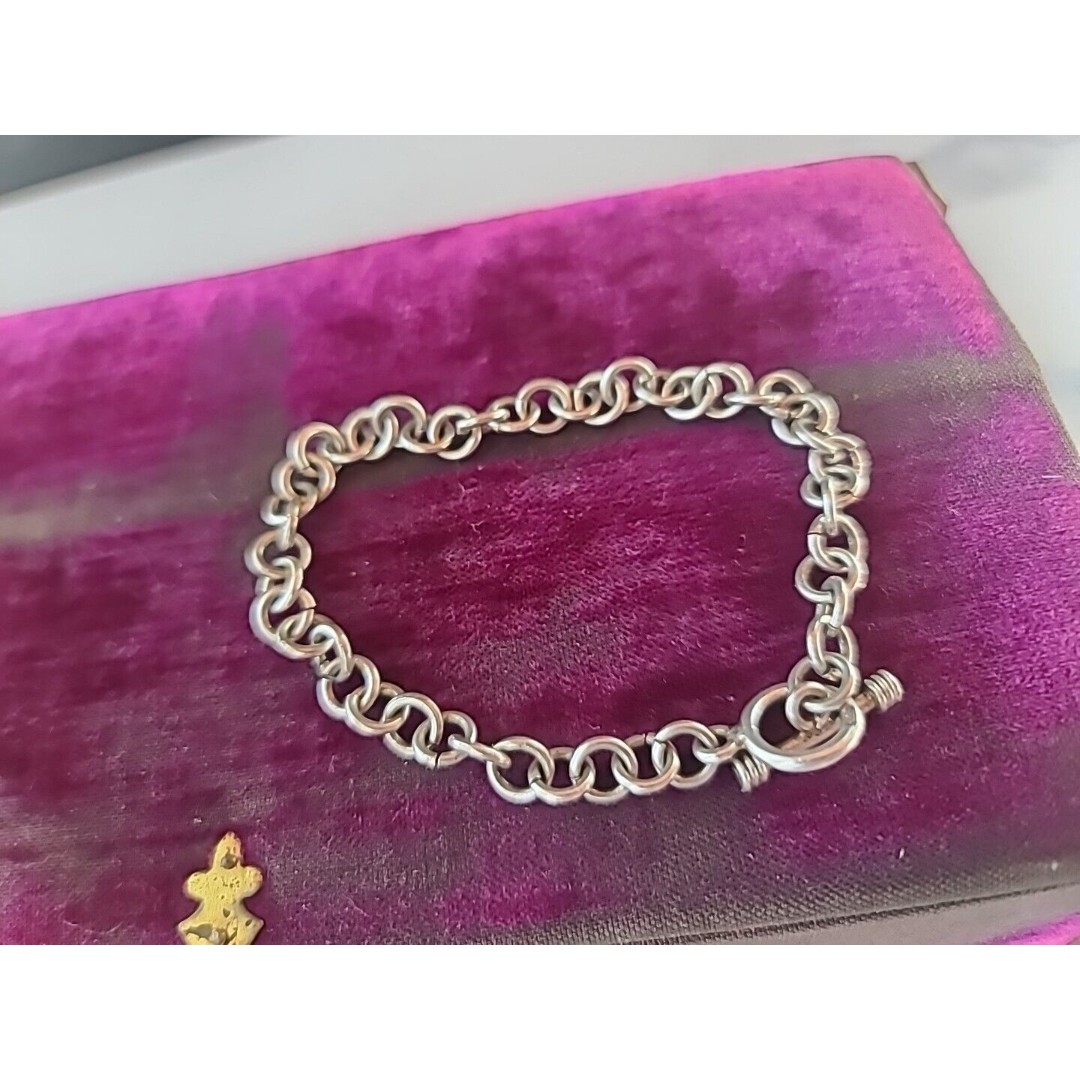 925 Chain Toggle Closure Bracelet Vintage