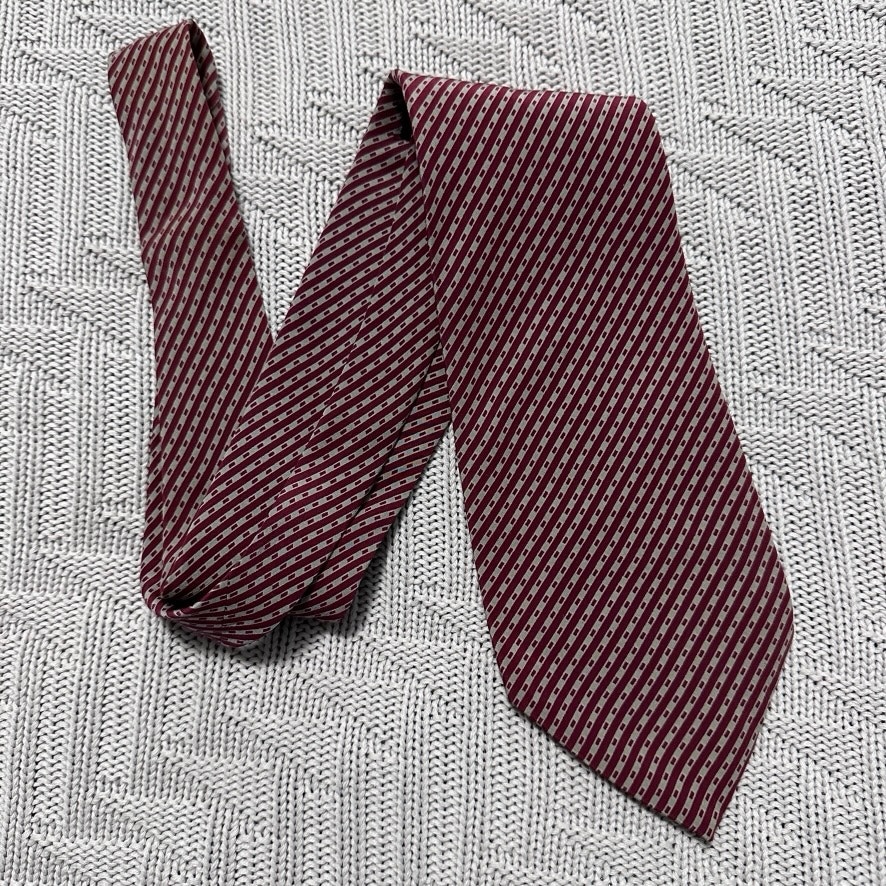 Vintage Barneys red striped silk tie