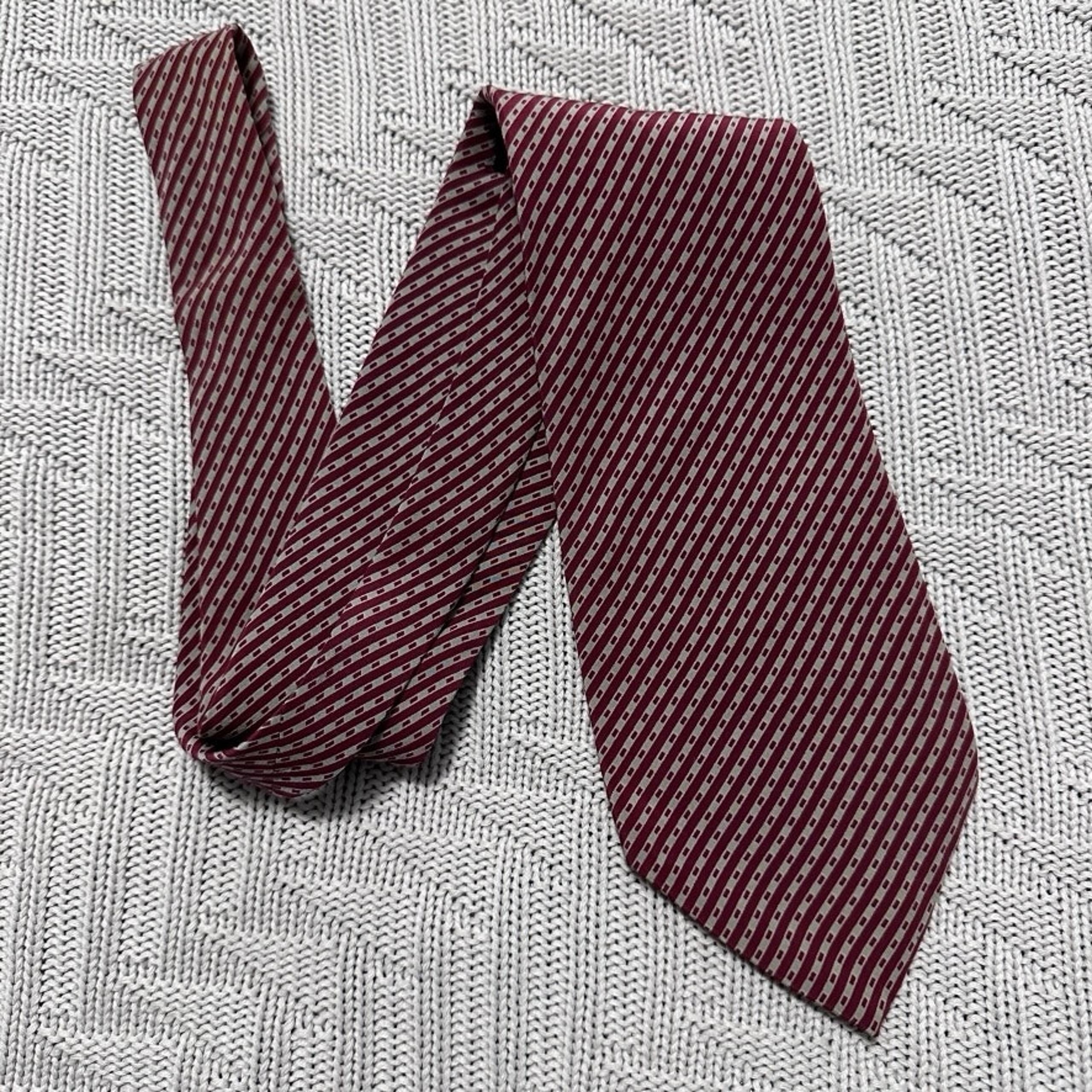 Vintage Barneys red striped silk tie