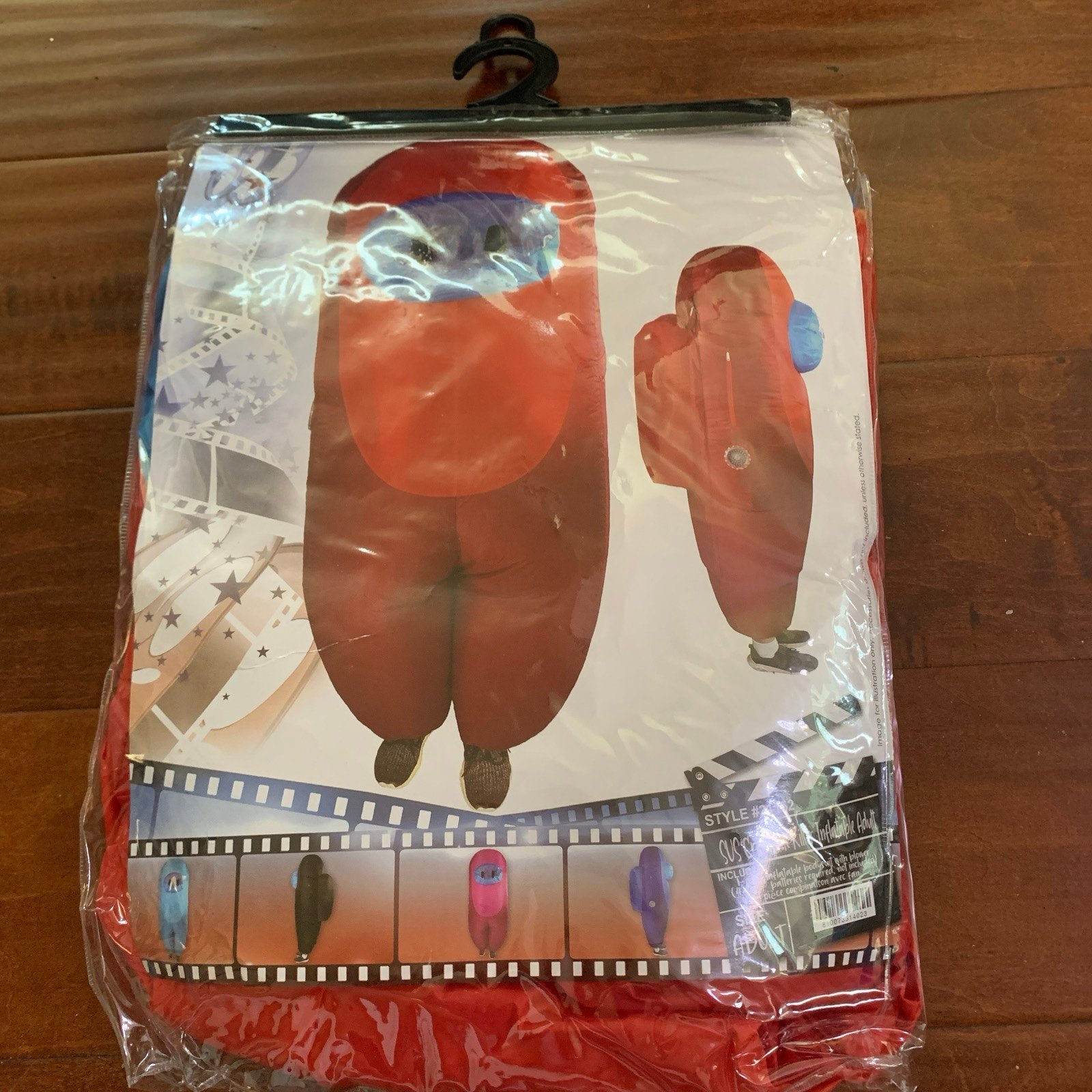Adult Red Sus Crewmate Killer Inflatable Bodysuit With Blower Costume