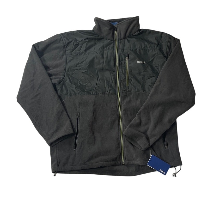 REEBOK PREMIUM MICRO FLEECE Jacket - X-Large - Char / Gray - NEW