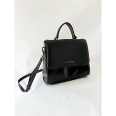 Ted Baker Hetie crosshatch satchel purse in black