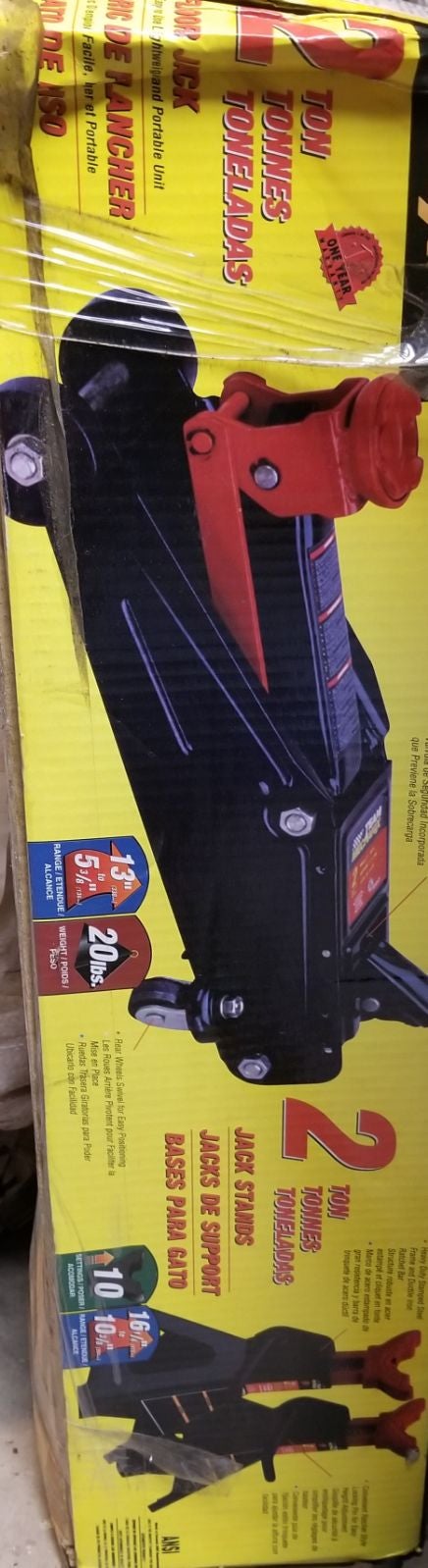 2 Ton Compact Trolley Jack with Stands