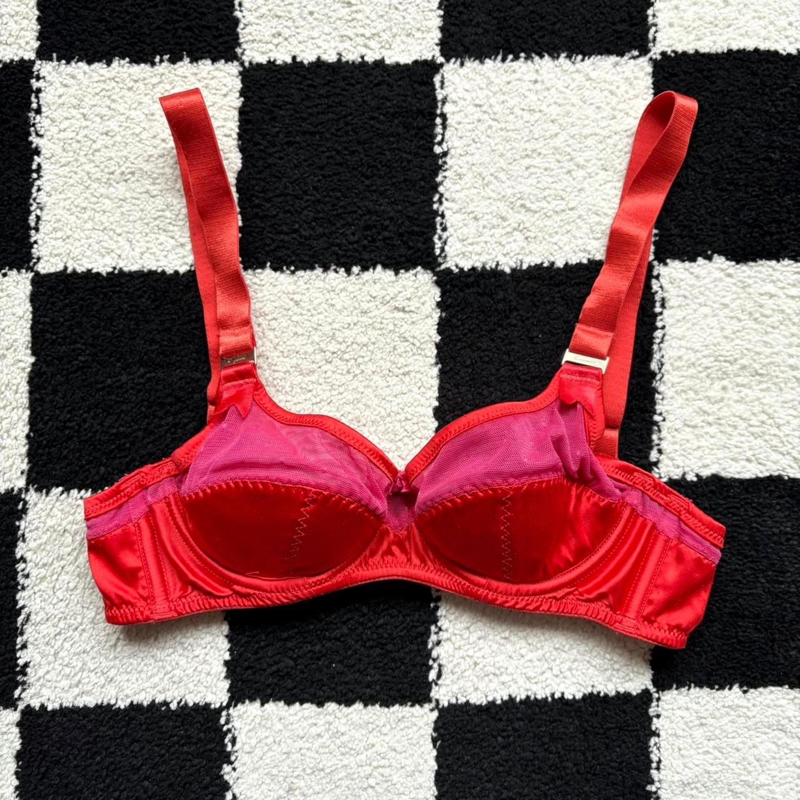 Gossard Designer Red Satin Bra 32B