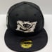 New Hampshire Fisher Cats GITD Metallic Black Tonal Camo New Era 59fifty 7 1/2