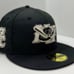 New Hampshire Fisher Cats GITD Metallic Black Tonal Camo New Era 59fifty 7 1/2