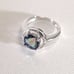 Simulated Blue Mystic Topaz Ring Size 5-3/4